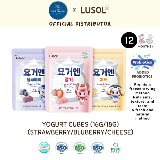 (12m+) Lusol Yogurt Cubes (Strawberry/Bluberry/Cheese)