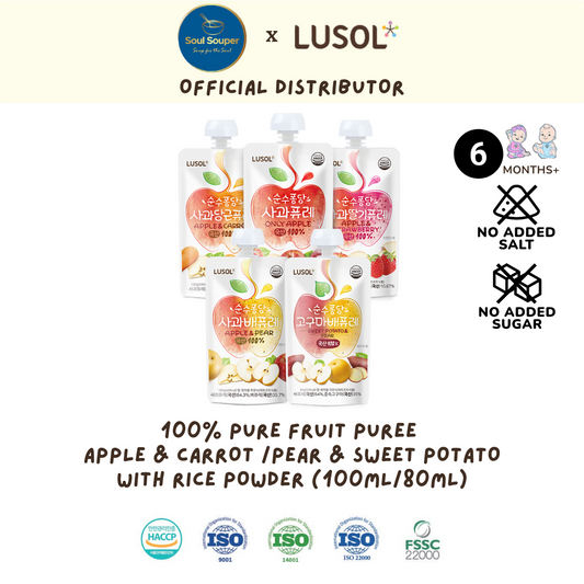 Lusol Pure 100% Fruit Puree - 6months+ (80g)