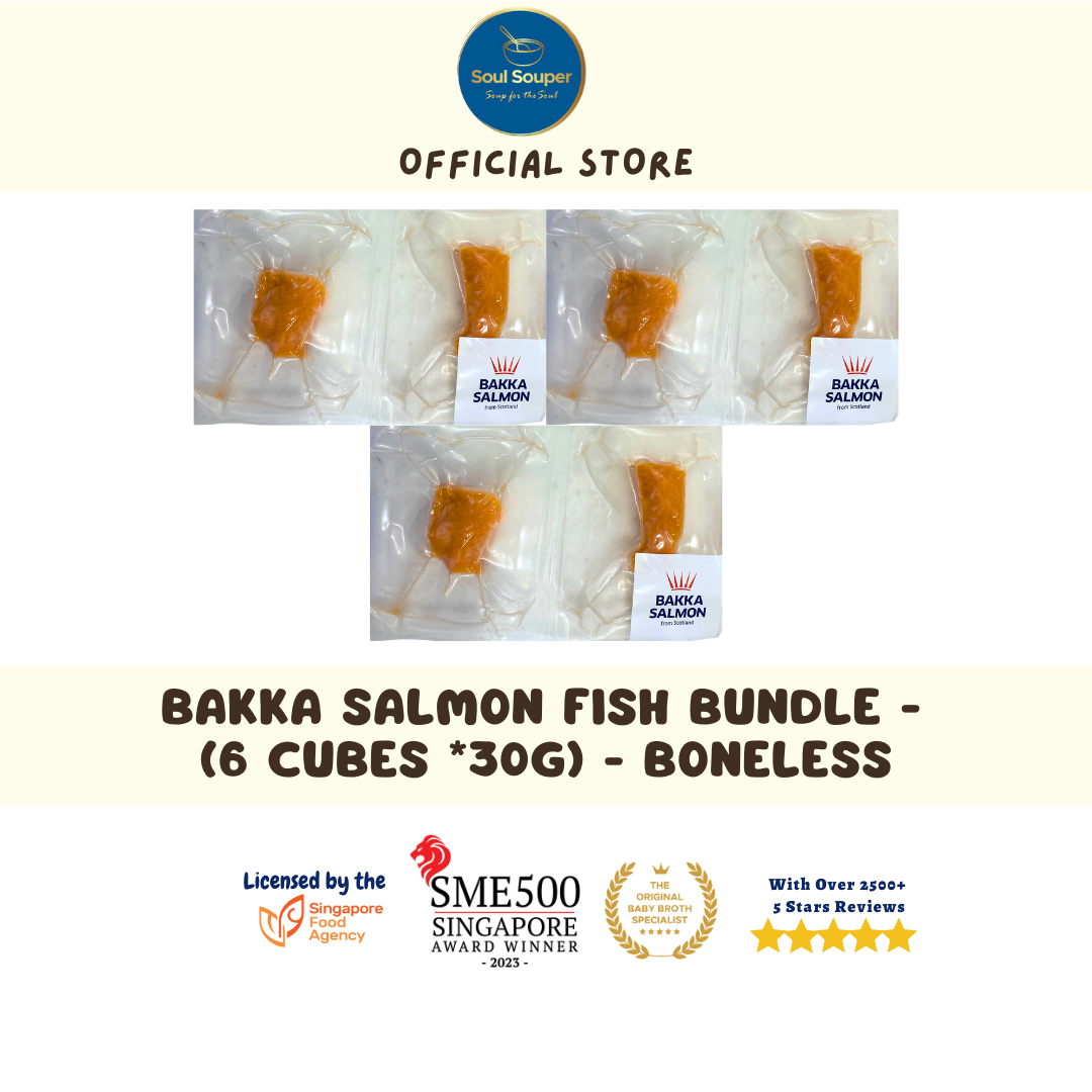 Individually Sealed & Packed Atlantic Cod Fish, Threadfin Fish & Bakka Salmon Cubes (Frozen) (6months+)