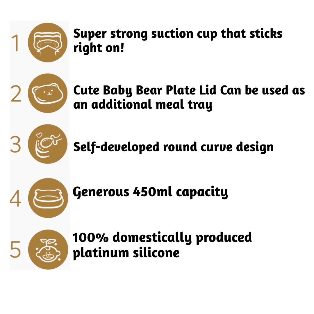 AttiRabbit Baby Bear Suction Bowl (450ml)