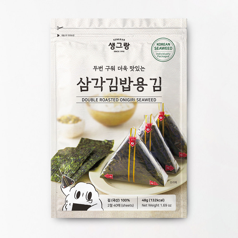 Double Roasted Onigiri Seaweed (40 sheets) - Unsalted (10months+)