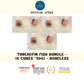 Individually Sealed & Packed Atlantic Cod Fish, Threadfin Fish & Bakka Salmon Cubes (Frozen) (6months+)