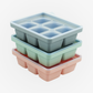 Organic Factory Korea Platinum Silicone  Baby Food Cube with Cover (4pcs, 6pcs, 12pcs)
