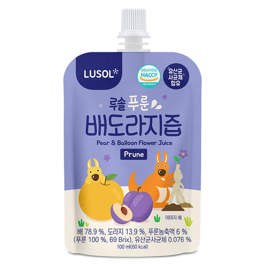 Lusol Pear & Balloon Flower Juice - Prune (100ml) 10 / 20 packs