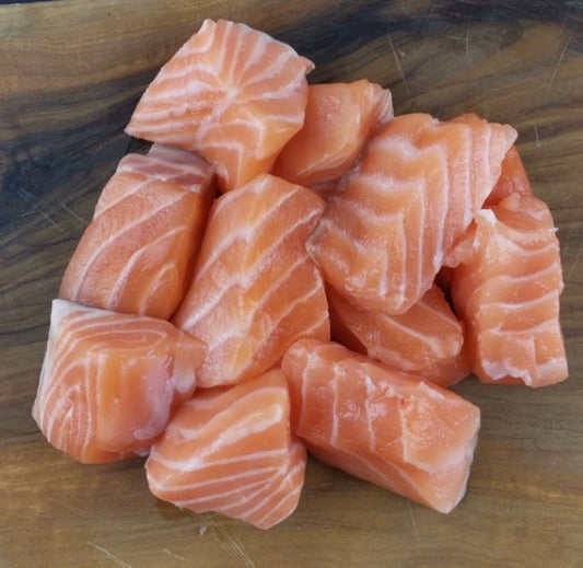 Premium New Zealand (NZ) King Salmon Chunks 200g - Boneless (Frozen)